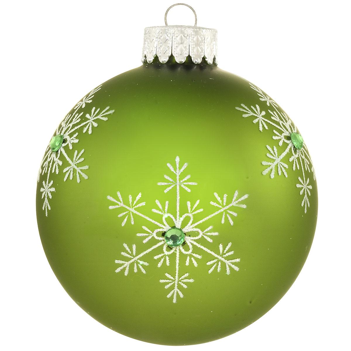 August Olive Green Peridot Glass Ornament